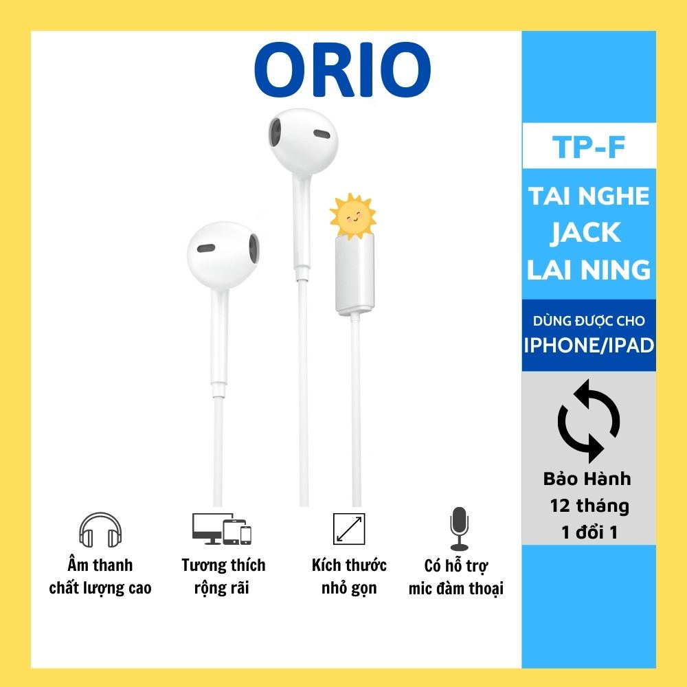 Tai nghe nhét tai jack lai ning có mic đàm thoại chống ồn kết nối Bluetooth cho điện thoại - Orio KP-D
