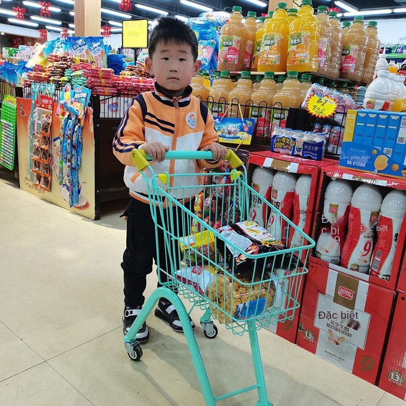 J Siêu thị trẻ em s xe đẩy hàng gia dụng có thể gấp lại 1-6 bé trai và gái chơi nhà đồ lớn