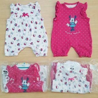 Set 2 Body bé gái chất cotton in hình mickey cho bé sơ sinh đến 6 tháng tuổi-TimiKi