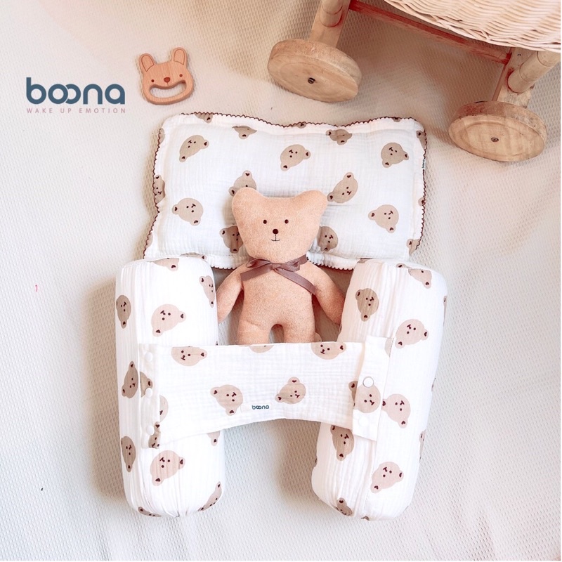 Bộ Chặn Bông Cho Bé Kèm Gối Xô Cao Cấp Chính Hãng Boona