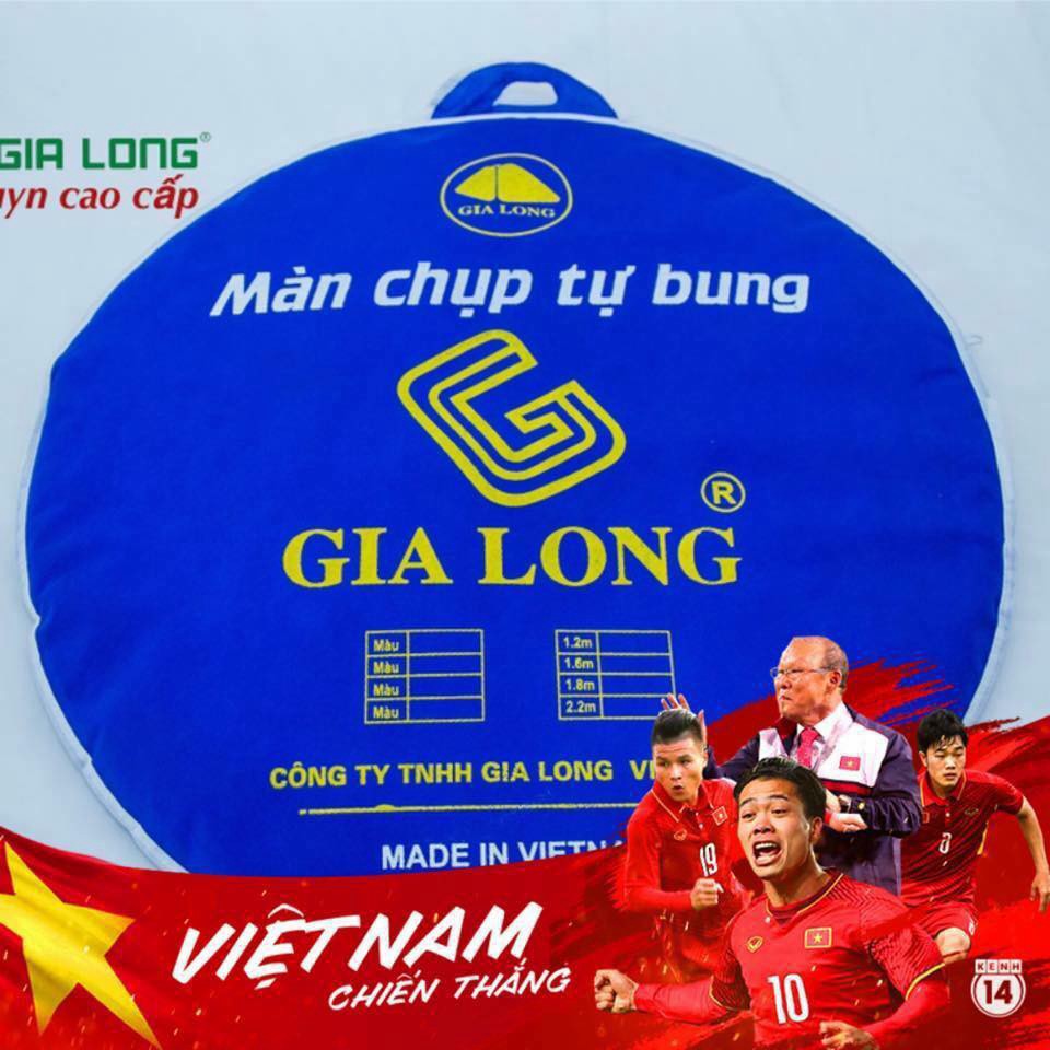 [Hàng Việt Nam] Màn chụp tự bung chống muỗi Gia Long, đỉnh chóp vải tuyn cao cấp