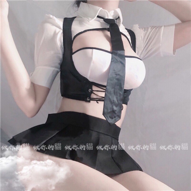 Set đồ lót 5 món cosplay đồng phục thư ký gợi cảm | BigBuy360 - bigbuy360.vn