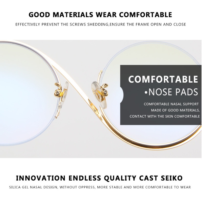 Kính Mát Gọng Tròn Chống Bức Xạ Cho Nữ