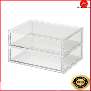 Muji - HỘP MICA - 2 HỘC KÉO 17,5x13x9,5cm