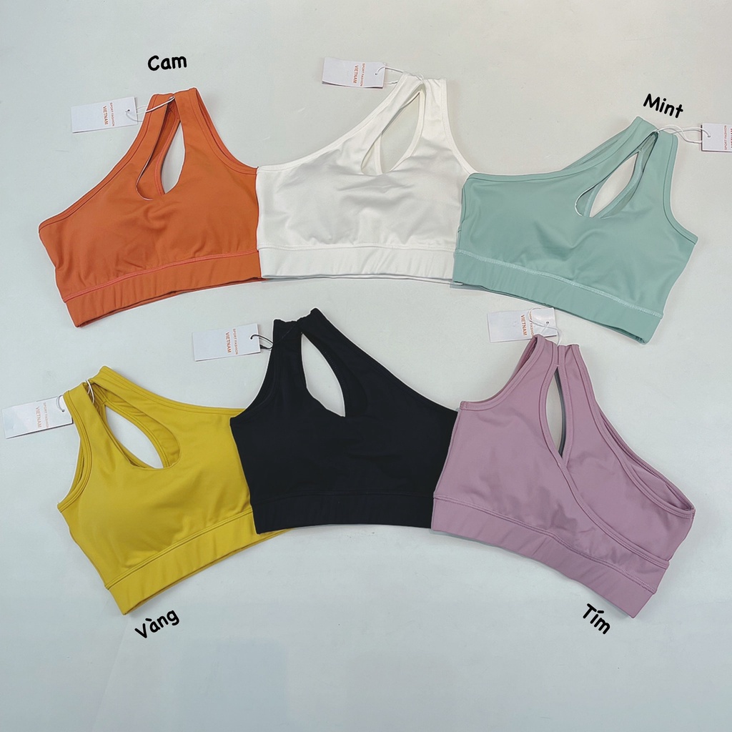 ÁO BRA LỆCH VAI SEXY CO GIÃN TẬP GYM