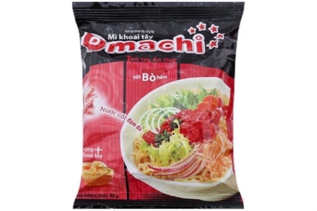 Mì khoai tây Omachi xốt bò hầm (thùng 30 gói x 80g)