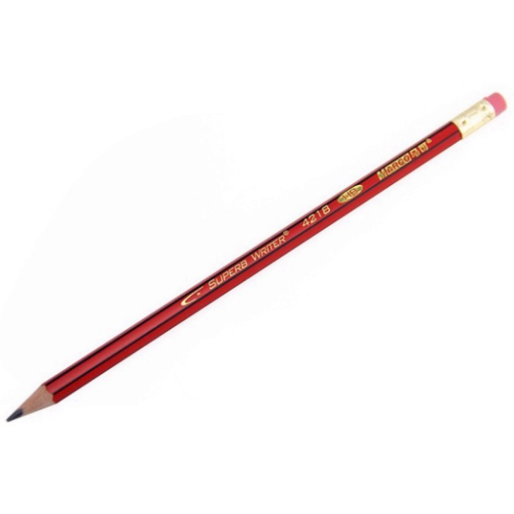 Bút chì 2B marco đỏ đẹp nét viết cực đậm - 12 cây/ hộp - 4212E-12