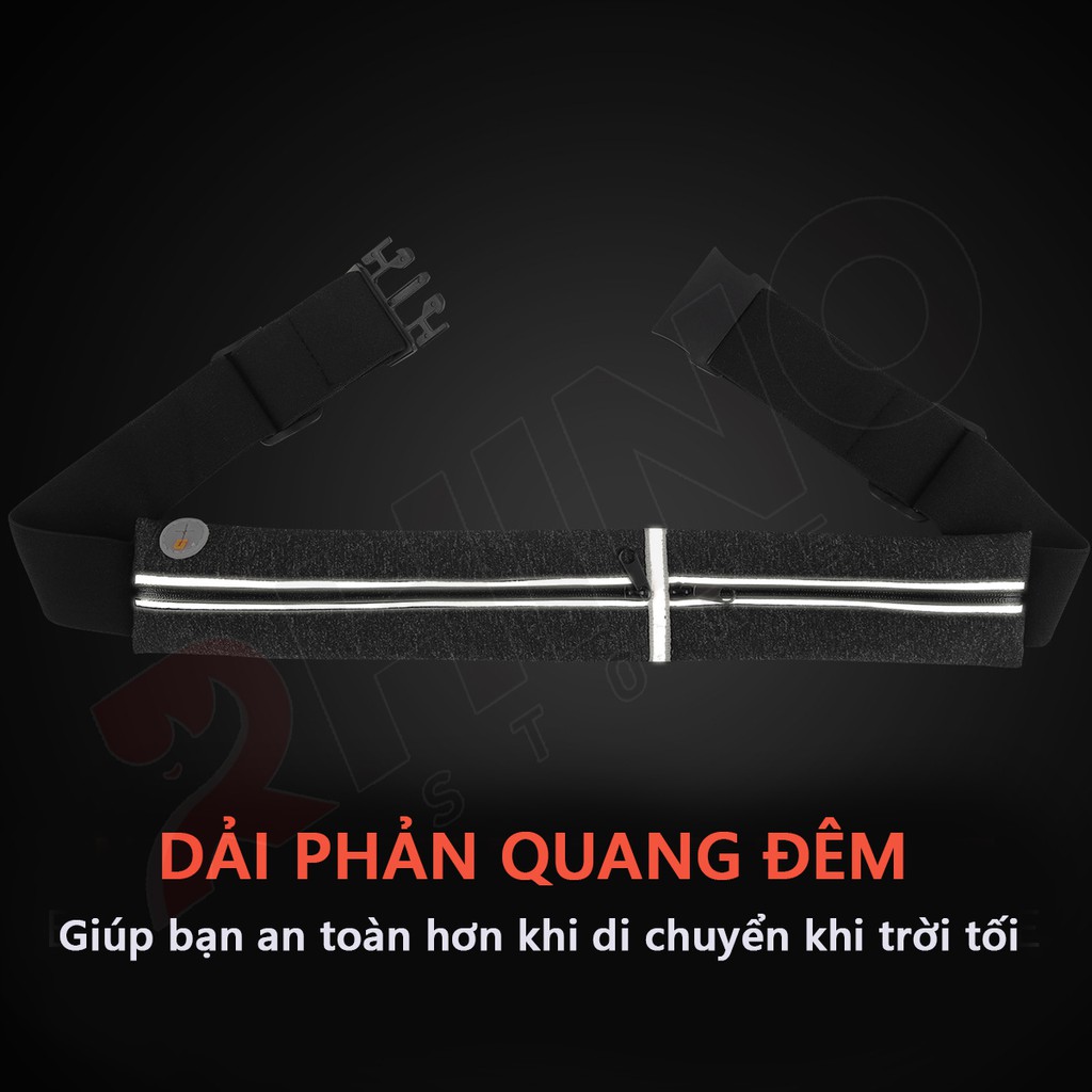 Đai, túi đeo eo thể thao nam nữ Rhino B201 vừa điện thoại 6.5" và các loại vật dụng khi leo núi, chạy, đi bộ