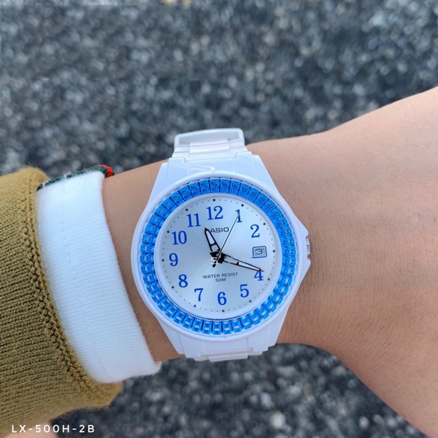 Đồng hồ nữ dây nhựa chính hãng Casio Anh Khuê LX-500H