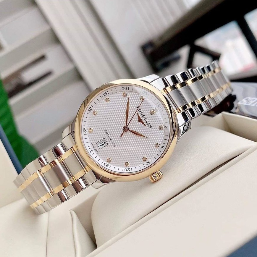 Đồng Hồ Nam LG Mặt Đính Đá Dây Kim Loại Cao Cấp Kèm Chức Năng Lịch Ngày Tiện Lợi, Bảo Hành 24 Tháng