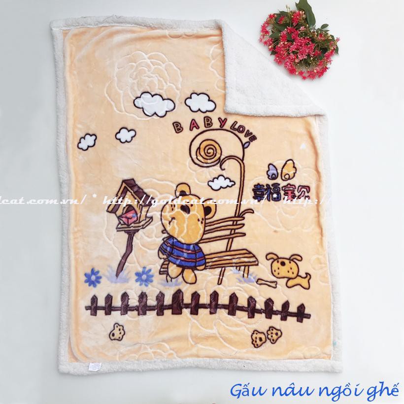 Chăn lông cừu siêu ấm Goldcat- Nhiều màu sắc cho bé