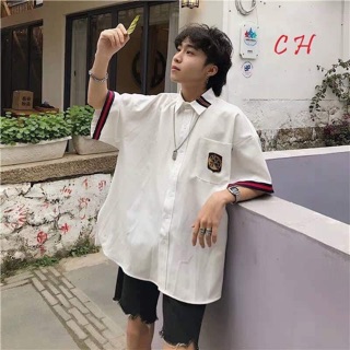Áo sơ mi lo go kèm ảnh thật