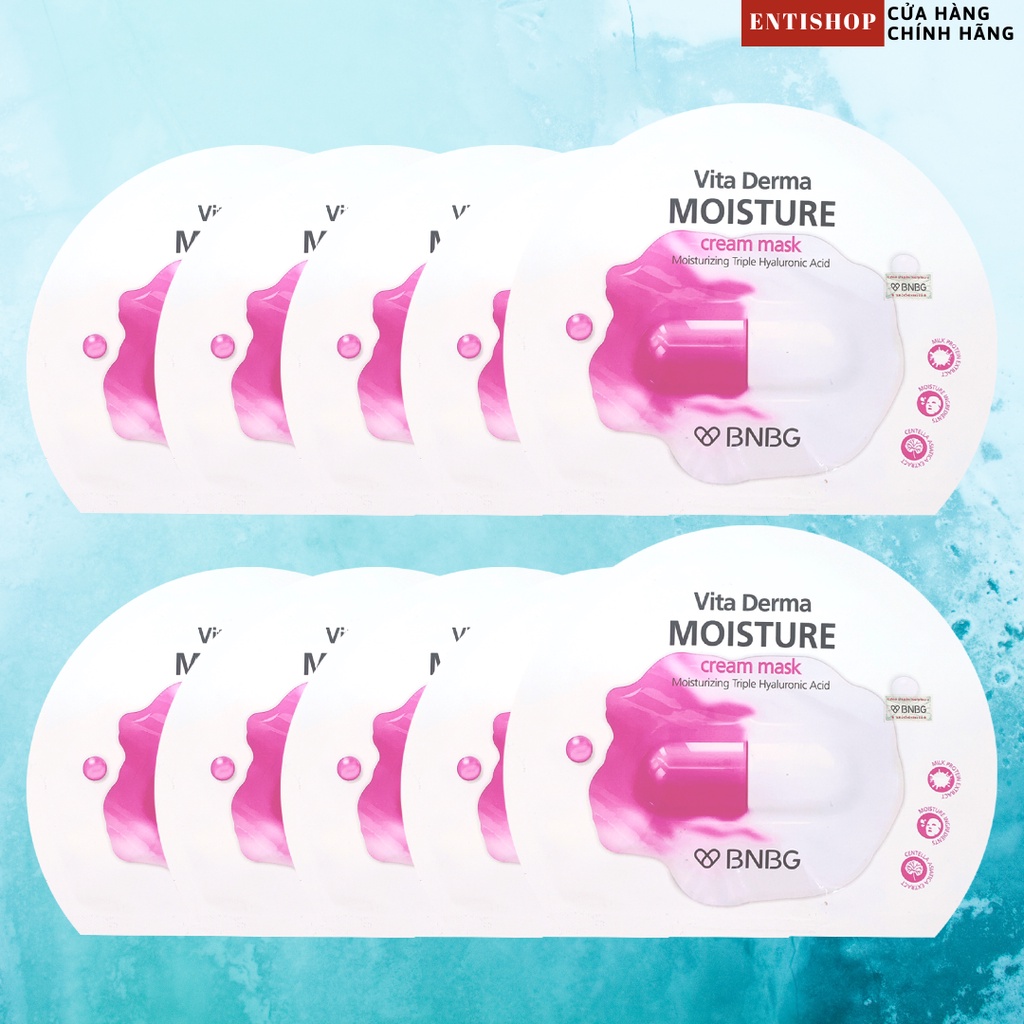 Combo 10 Mặt Nạ Kem Cấp Ẩm Đa Tầng BNBG Vita Derma Moisure Cream Mask 30ml