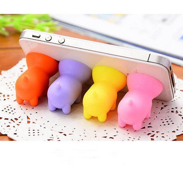 Heo Con Hút Chân Không Giá Đỡ Điện Thoại Di Động Mini Silicone