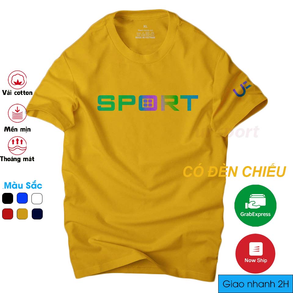 Áo thun nam Ur sport ur17 phản quang 7 màu đẹp phong cách ,áo nam vải cotton 4 chiều cao cấp thoáng mát