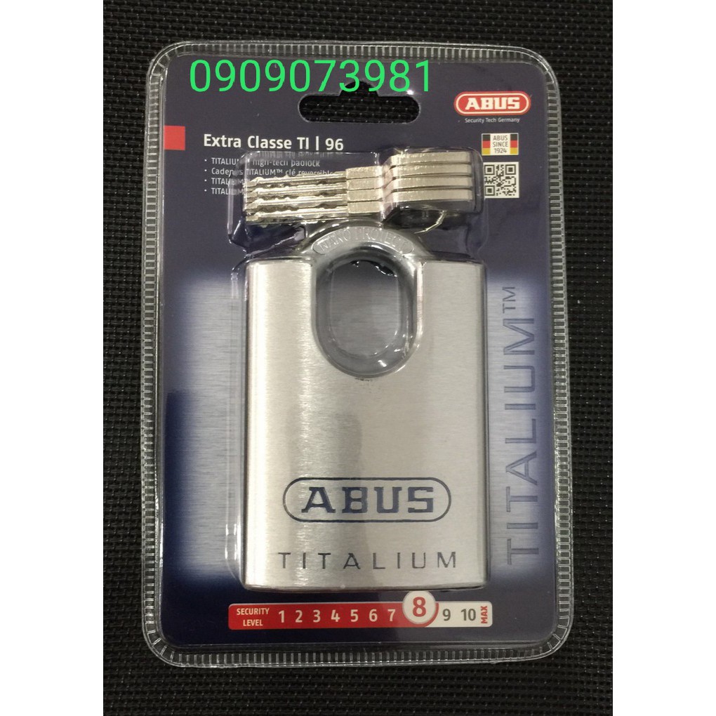 Ổ Khóa Chống Cắt ABUS 96CSTI/60 Thân TITALIUM Rộng 60mm