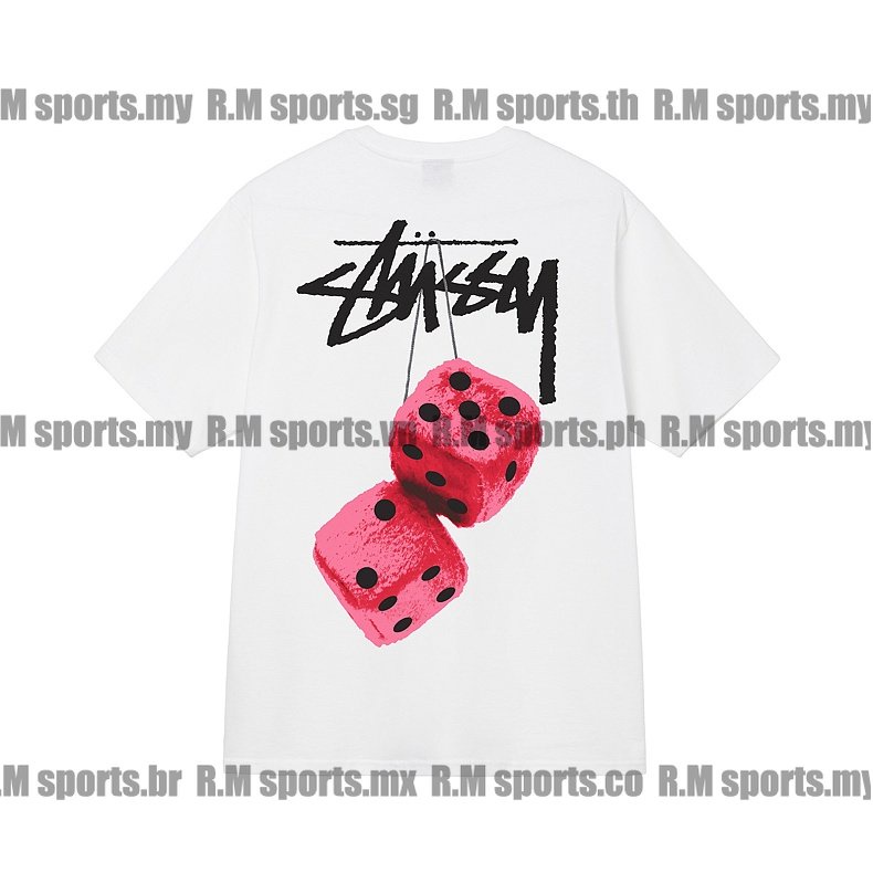 Stussy Áo Thun Ngắn Tay In Hình Xúc Xắc Cá Tính