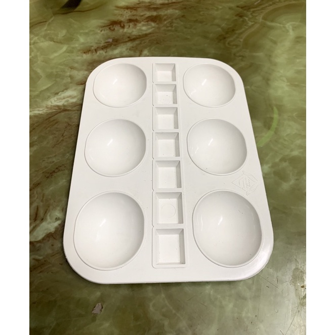 Khay pha đựng màu 6 lỗ hình chữ nhật