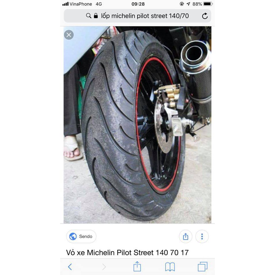 lốp xe Michelin Street 140/70-17, dành cho bánh sau xe Exciter 150, Winner 150, FZ150i, CBR150, FZ-S