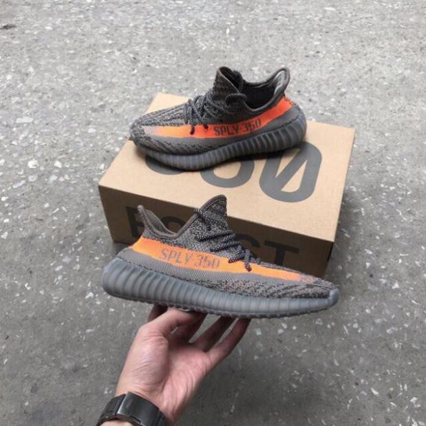 🎁FULL BOX🎁 Giày Sneaker Nam, Nữ Yz350 Beluga Xám Cam -re13d new K