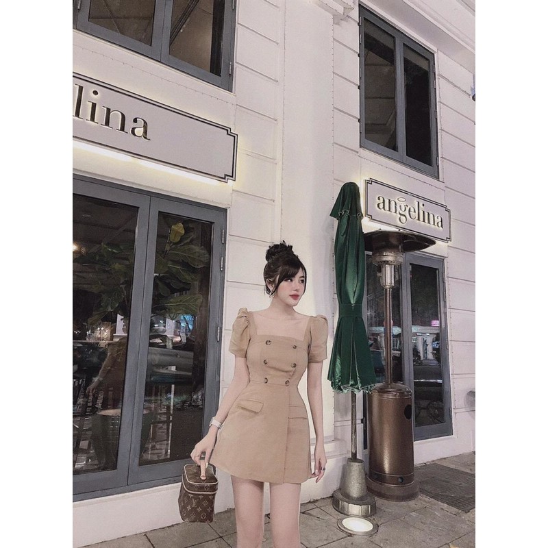 VÁY CỔ VUÔNG TAY PHỒNG SANG CHẢNH | BigBuy360 - bigbuy360.vn