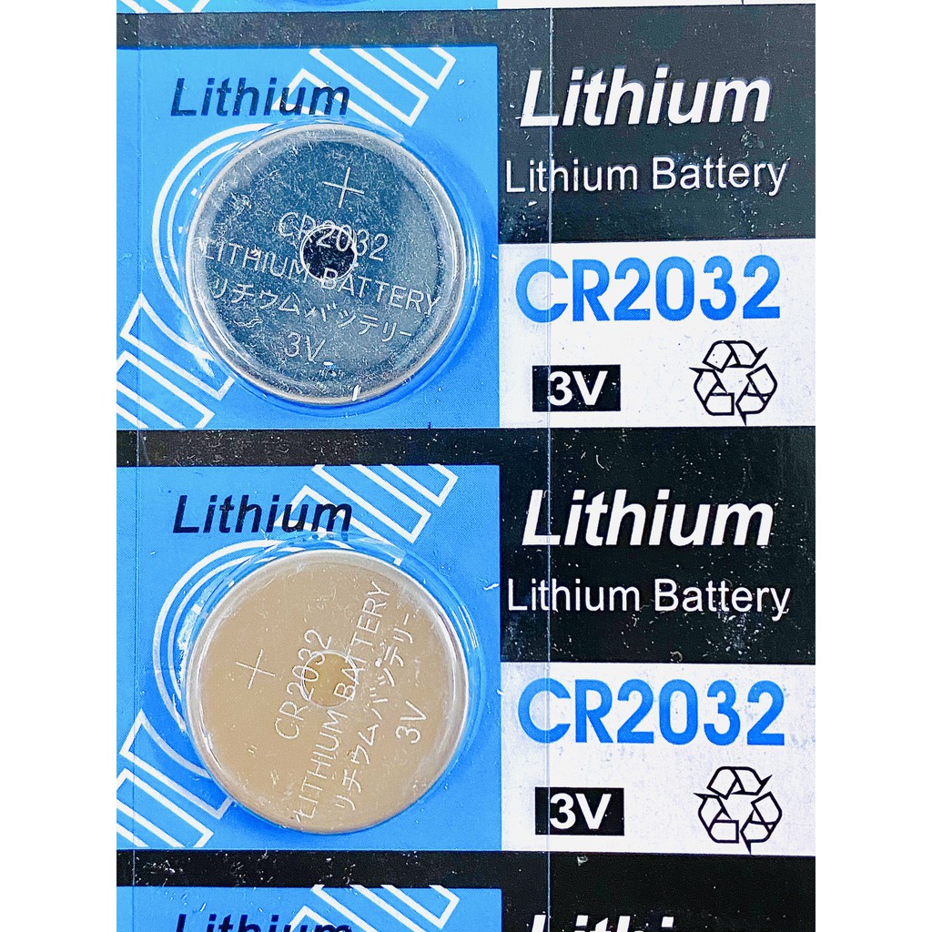 Vỉ 5 pin tròn CR2032, battery dẹp đồng xu CR 2032, bin đồng hồ cân điện tử remote CMOS đồ chơi, hàng tốt dùng lâu rẻ