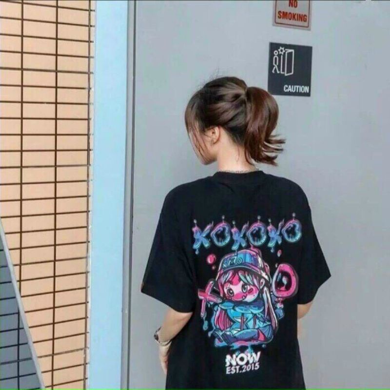 Áo Thun Tay Lỡ UNISEX Dành Cho Nam Và Nữ Màu Hồng Và Đen