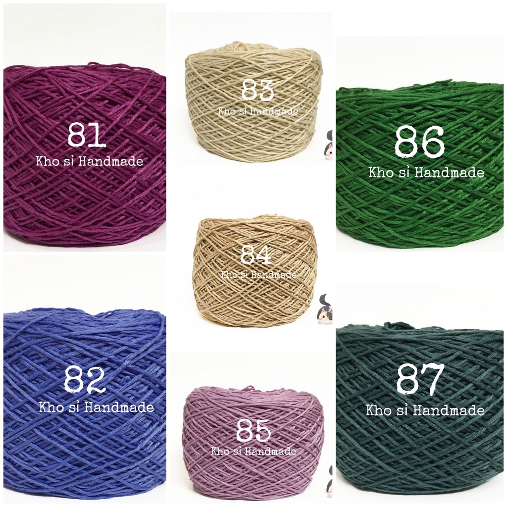 Sợi Cotton Việt Nam 1mm (Mã 51 đến 96) (Cuộn 100gram)