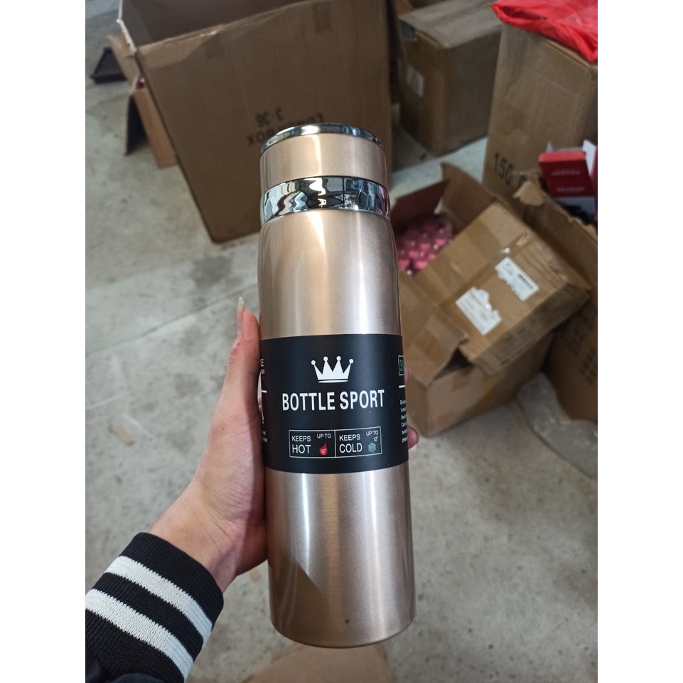 Bình Giữ Nhiệt Inox Bottle Sport 1000ML INOX 304 và 316 Có Dây Xách giữ nhiệt 8 - 12 tiếng