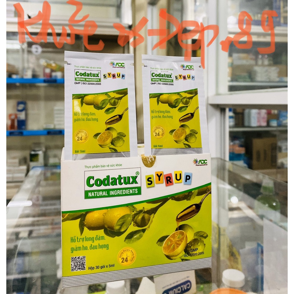 CODATUX SYRUP - SIRO CODATUX HỖ TRỢ LONG ĐỜM, ĐAU HỌNG, GIẢM HO.