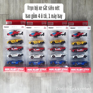 Bộ 5 Xe Sắt Die Cast Mini Đua Đồ Chơi Cho Bé (Ảnh thật)