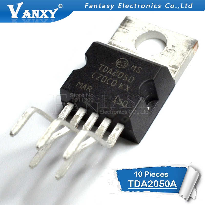 Bộ 10 Ic Tda2050A To220-5 Tda2050 To220 To-220 Chất Lượng Cao