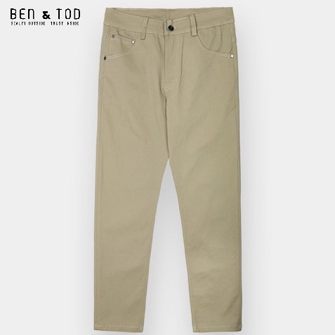 Quần jean chino nam BEN & TOD trơn đơn giản, co giãn 4 chiều, cao cấp, dày dặn 20042
