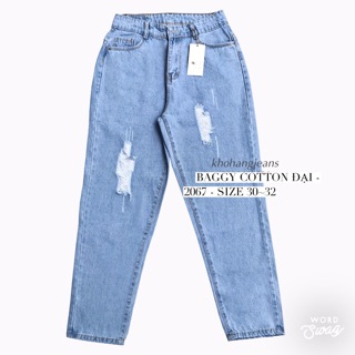 [Hết Hàng][Size đại 30~35] Quần Jean Baggy - Quần Dài Jean Thô Bigsize- Lưng Cao [HÌNH THẬT] Qua Rốn