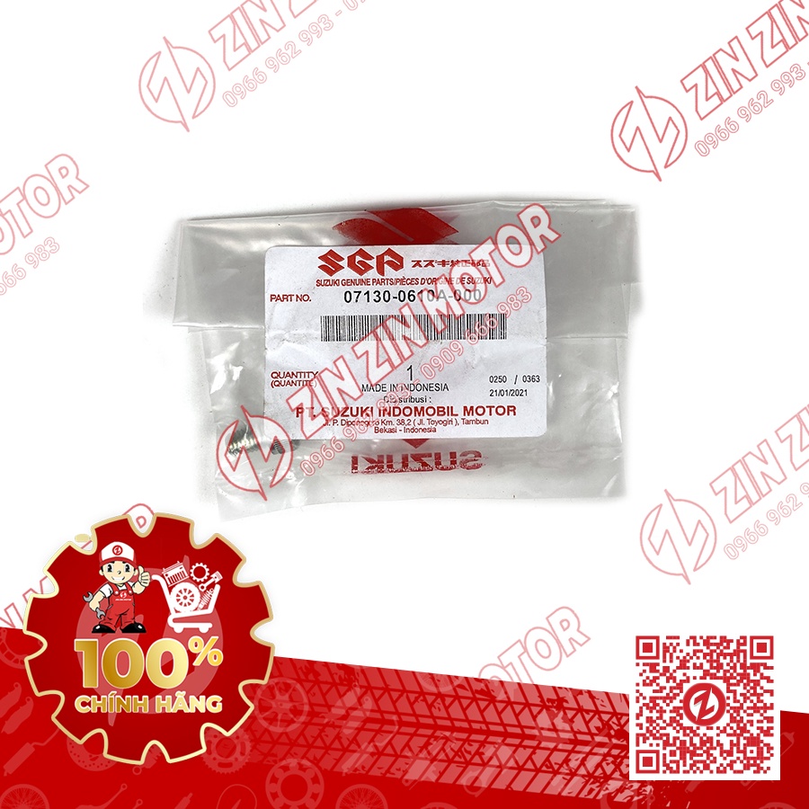 Ốc phe cài nhông Satria F150 Fi Raider R150 Fi GSX R150 GSX S150 Bandit 150 07130-0610A-000 chính hãng Suzuki Indonesia