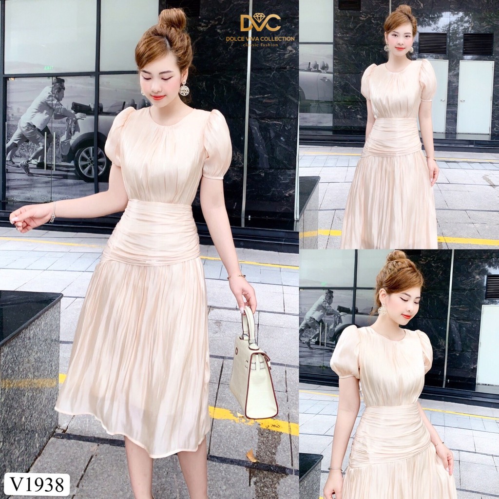 Váy be xòe thiết kế V1938  - QUEEN SHOP DOLCE VIVA COLLECTION(ảnh người mẫu+ảnh trải sàn do shop chụp tự chụp)