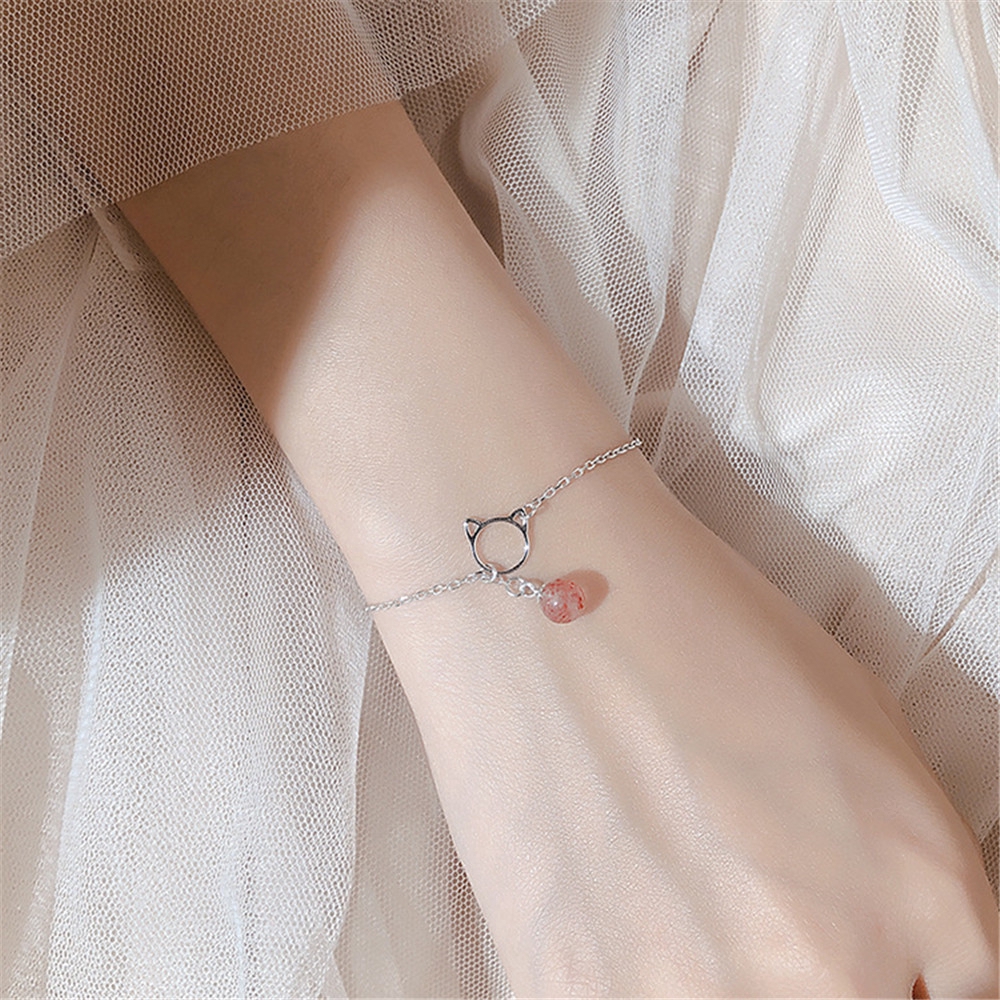 Vòng Tay Mạ Bạc 925 Hình Mèo Đính Đá Xinh Xắn Cho Nữ | BigBuy360 - bigbuy360.vn