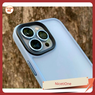 Ốp Lưng Likgus nhám cho iPhone 13 Pro max 12 pro max 11 pro max viền màu lưng chống vân tay