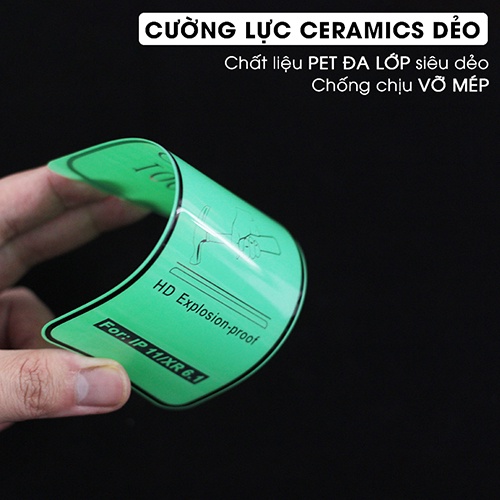 Kính Cường Lực Iphone Dẻo Ceramic -Chống Bể Vỡ 14 pro max 6+ / 7+ / 8+ / X / XS / XR / XSmax /11 / 11 Pro/ 11 Pro max
