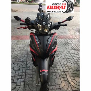 Tem Trùm Wave RSX Đen Chỉ Đỏ