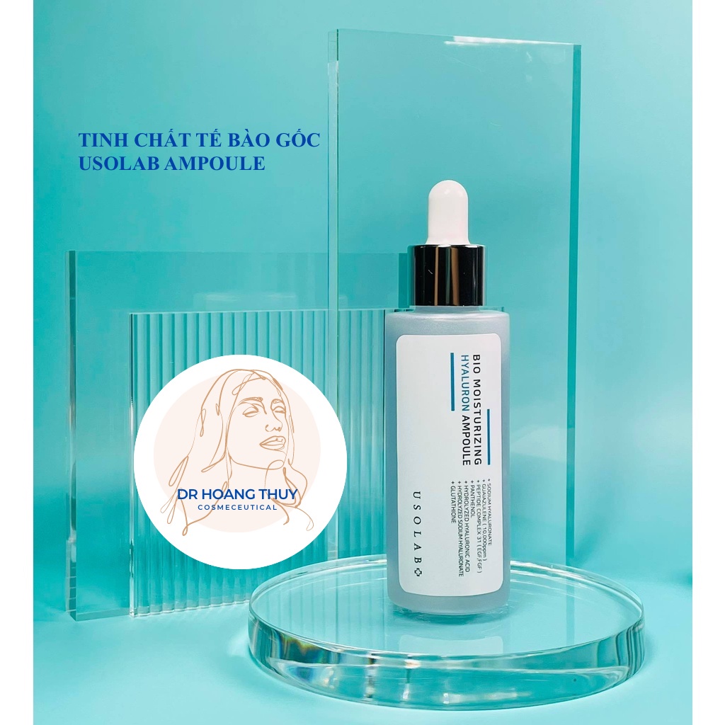 TINH CHẤT DƯỠNG ẨM CĂNG BÓNG DA HA USOLAB BIO MOISTURIZING HYALURON AMPOULE 50ml