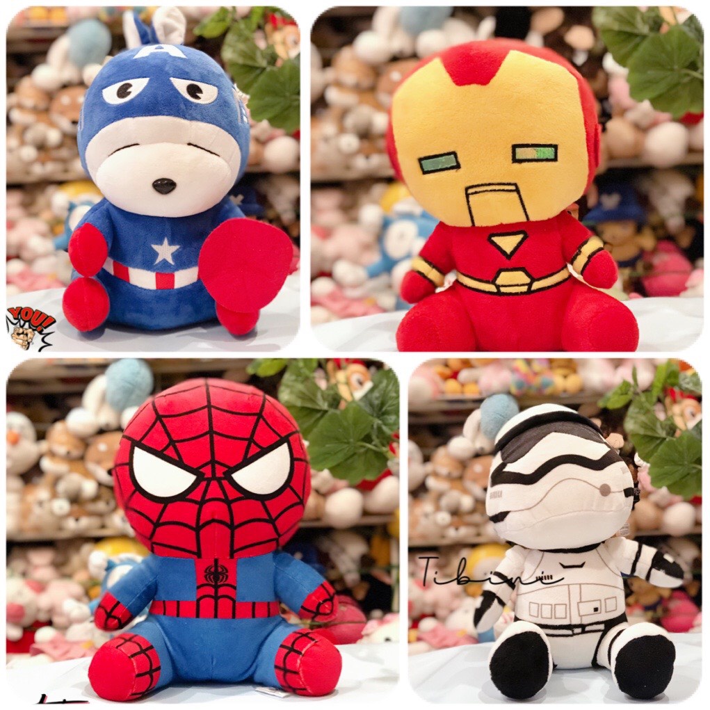 Gấu bống nhân vật siêu nhân- ảnh thật 100%- Người nhện Spiderman, Người sắt ironman, Starwar...