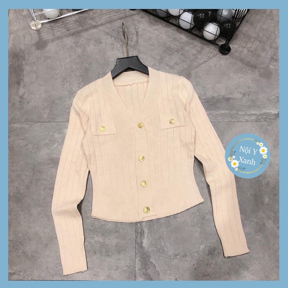 áo len tăm mongtoghi cổ V phối cúc đồng hàng QCCC chất đẹp A313 noiyxanh hot trend, phom đẹp, chất đẹp