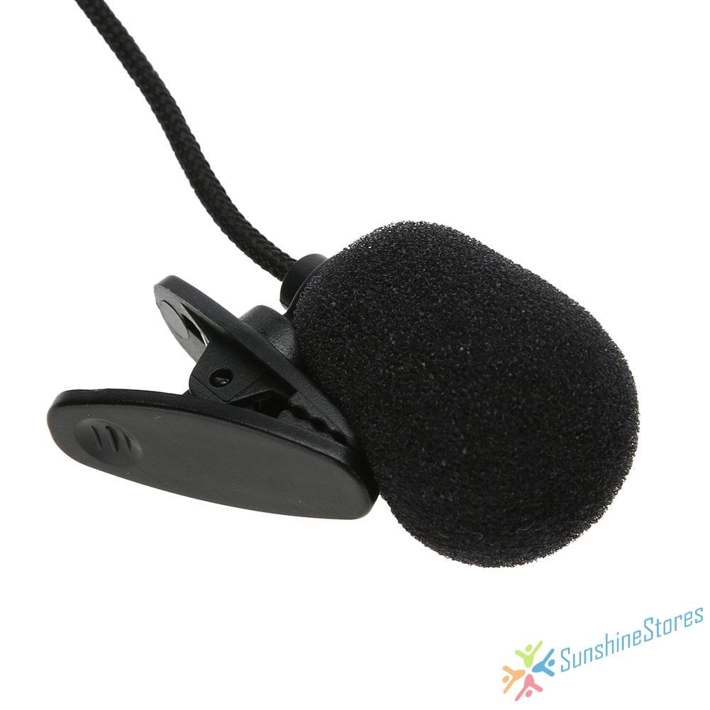 Mini Clip-on Lapel Microphone Hands-free 3.5mm Condenser Wired Microphone