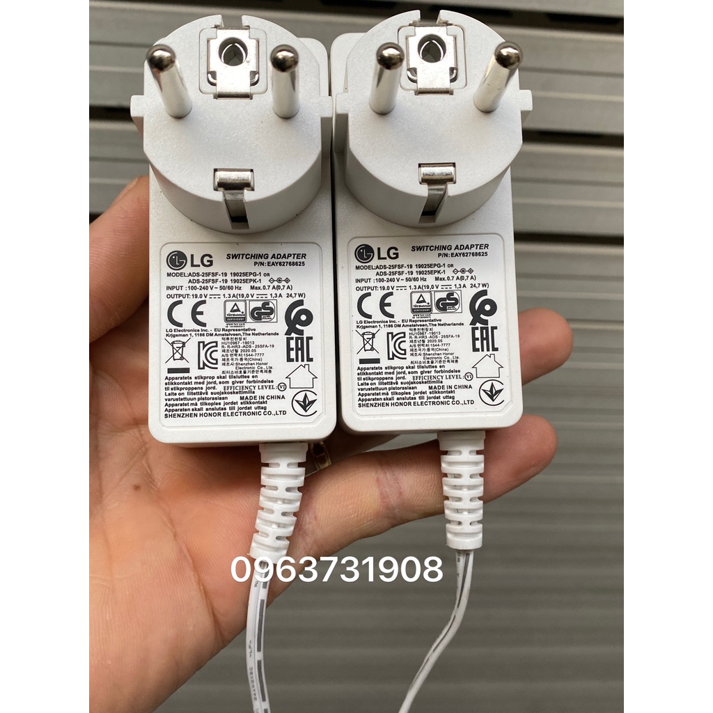 Dây nguồn màn hình LG 19V-1.3A chính hãng LG