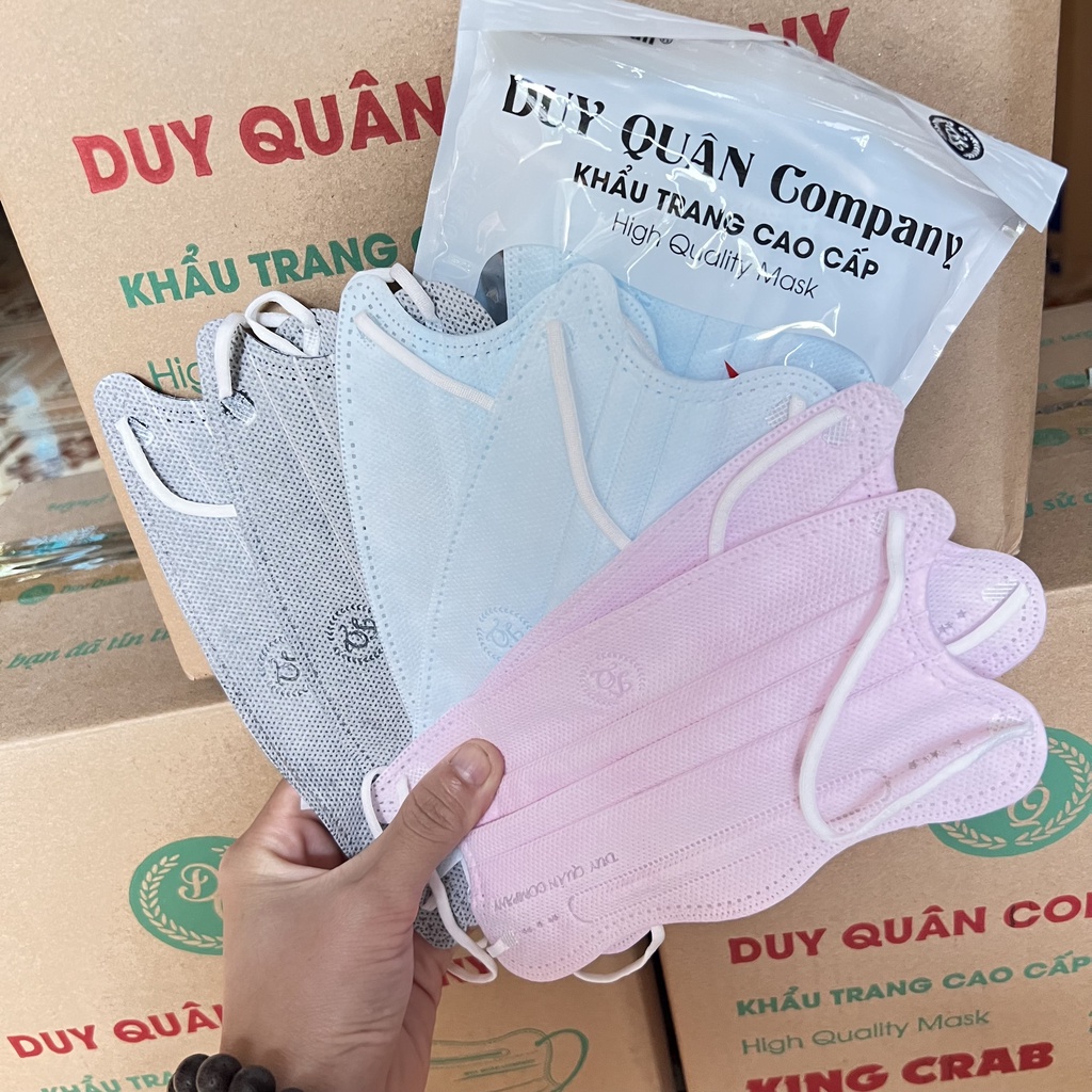 [Mẫu Siêu Hót] Thùng 300 Chiếc Khẩu Trang King Cua Con Cua Duy Quân Nhiều Mẫu Cho Người Lớn Siêu Dày Ôm Mặt Đẹp