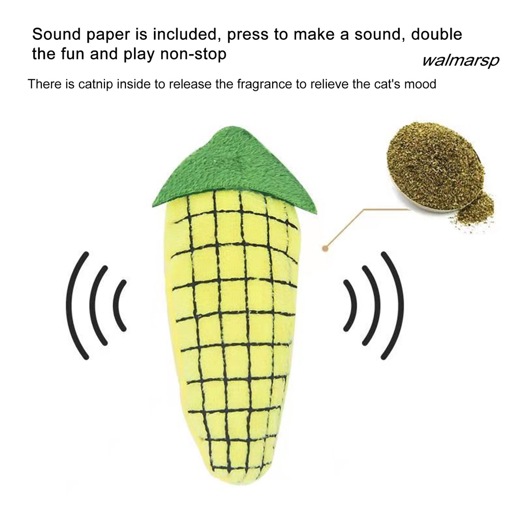 Đồ Chơi Gặm Hình Rau Củ Nhồi Bông Phát Ra Âm Thanh Cho Mèo Cưng