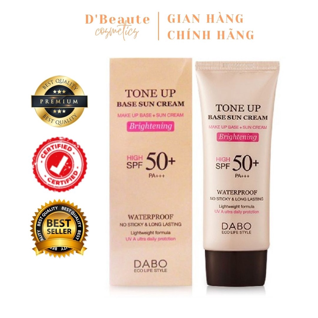 Kem Chống Nắng Trắng Da và kiềm dầu DABO Tone Up Base Sun cream Cao Cấp Hàn Quốc (70ml) - Hàn Quốc Chính Hãng