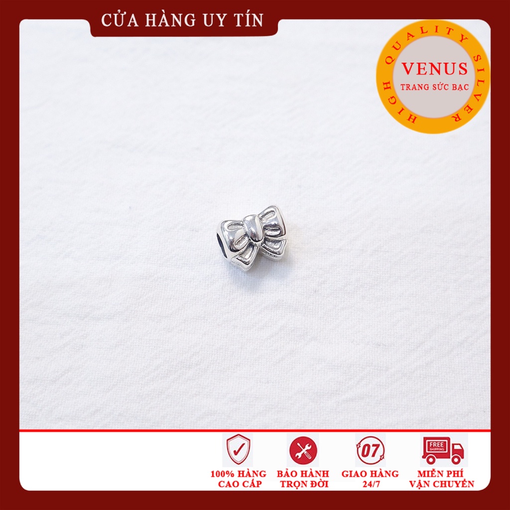 [Charm bạc 925 cao cấp] Charm bạc hình chiếc nơ- Mã sản phẩm VENUSS8