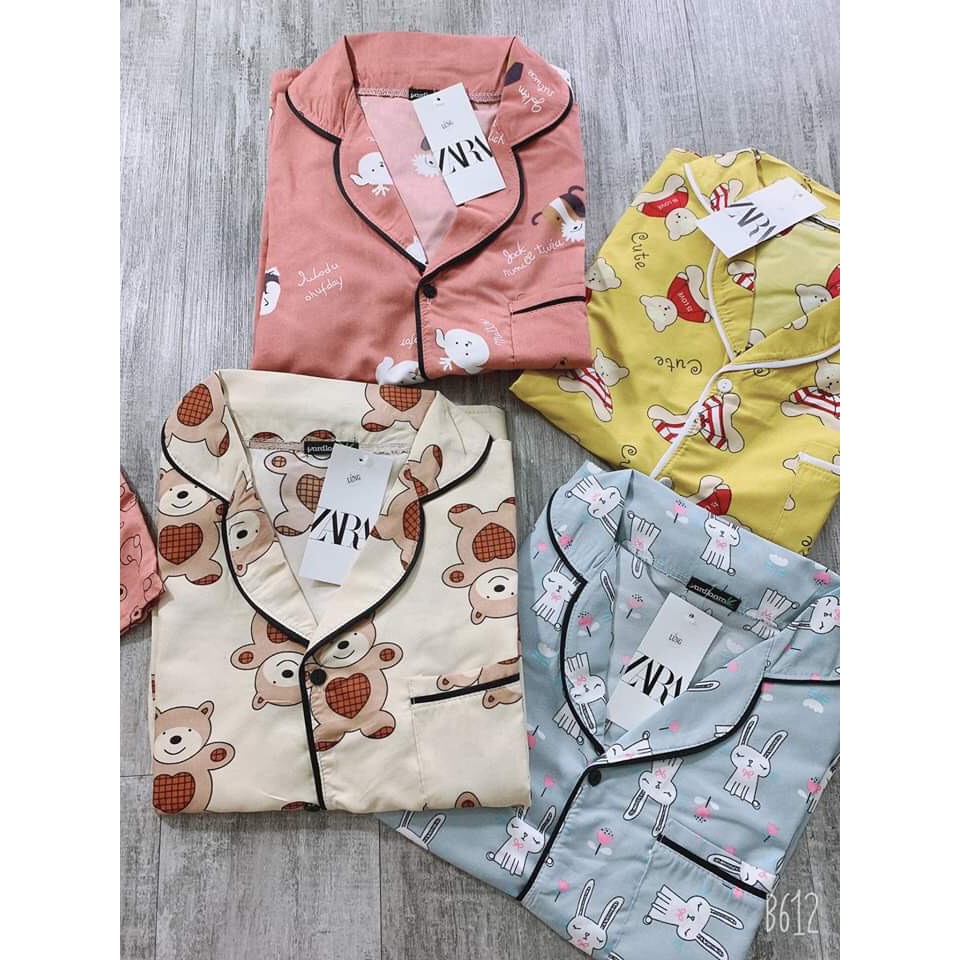 [Xả giá gốc] Đồ Bộ ngủ pijama nữ quần lửng loại 1 full viên loại 1